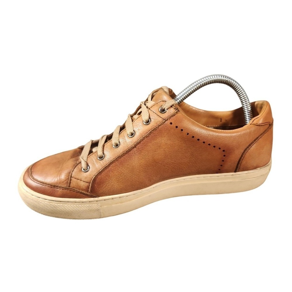Warfield & Grand Shoes Mens Size 8 Brown Leather Hubbard Casual‎ Sneakers 145601